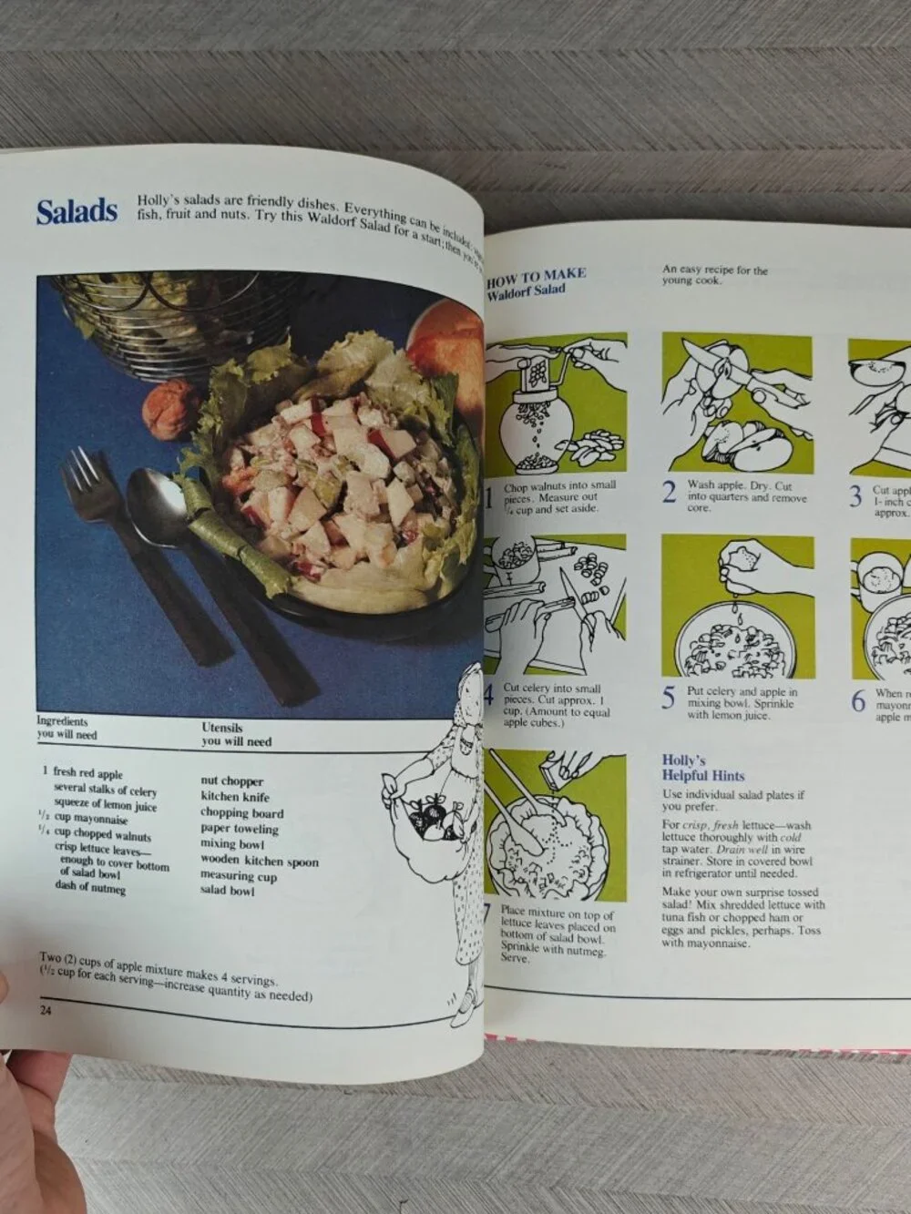 Holly Hobbies Cookbook Hardcover 1979 Illustrated Recipes For Kids